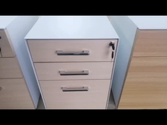 Ξύλινο μπροστινό γραφείο βάθρων συρταριών λαβών BBF 3 επιχρωμίωσης για την πλήρωση