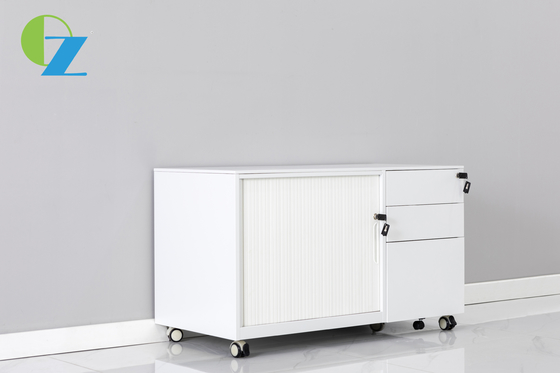 Steel Mobile Caddy Tambour Door Cabinet Office Furniture