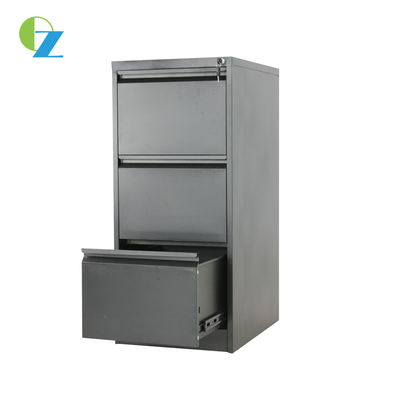 Goose Neck Handle Steel 3 Drawer Document Storage Cabinet With Lock Key